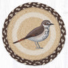Hermit Thrush Round Trivet – 10" Natural Jute Kitchen Mat