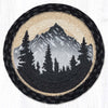 Alpine Mountain Printed Round Trivet – 10"x10" Jute Table Protector