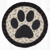 Cat Paw Printed Round Trivet – 10"x10" Jute Table Protector