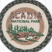 Country Kitchen Accent – Acadia Bridge Print on Natural Jute Trivet
