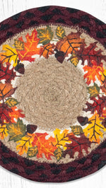 Hand-stenciled autumn trivet for kitchen decor