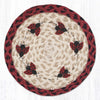 Whimsical Ladybug Trivet – 10" Braided Jute Mat for Nature Decor