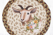 Country Kitchen Trivet – Rustic Nanny Goat Art on Natural Jute