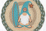 Surf’s Up Gnome Braided Trivet – Coastal Hot Pad Decor