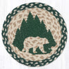 Eco-Friendly Jute Trivet with Grizzly Bear Design