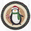 Artisan Kitchen Trivet – Penguin Print by Suzanne Pienta on Rustic Jute