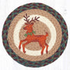 Holiday Kitchen Decor – Natural Jute Trivet with Reindeer Design