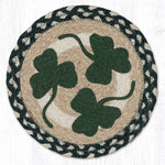Irish Printed Round Trivet 10" x 10" Natural Jute Multi Color Table Protector By Earth Rugs