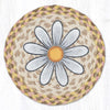 Daisy Round Jute Trivet – 10" Table Protector