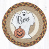 Durable Jute Trivet with Ghost Motif for Halloween