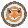 Fox Lover Gift – Handmade Round Jute Trivet with Whimsical Woodland Design