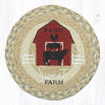Earth Rugs Farm Sweet Farm Trivet – Hand-Stenciled Jute Pad for Rustic Kitchens