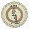 Eco-Friendly Cabin Accent – Gone Fishing Jute Hot Pad