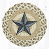Hand-Stenciled Barn Star Jute Trivet – Natural Fiber Hot Pad for Country Kitchens