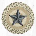 Earth Rugs Hand-Stenciled Barn Star Jute Trivet – Natural Fiber Hot Pad for Country Kitchens