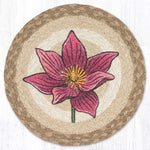 Earth Rugs Nature-Inspired Kitchen Decor – Hand-Stenciled Lily Jute Trivet