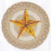Sustainable Home Décor – Round Jute Trivet with Yellow Star Artwork