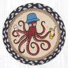 Nautical Octopus Garden Design 10 Inch Braided Jute Table Protector