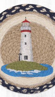 Beach House Décor White Lighthouse Round 10