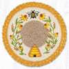 Wildflower Bees Round Jute Trivet – 10" Table Protector