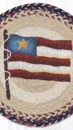 Eco-Friendly Primitive Star Flag Round Trivet 10x10