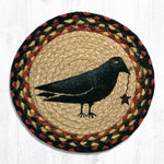 Earth Rugs Folk Art Trivet – Crow and Star Print, 10