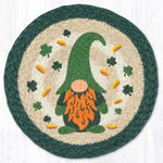Earth Rugs Irish Gnome Printed Round Jute Trivet 10"x10"