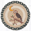 Barn Owl Round Jute Trivet – 10" Table Protector