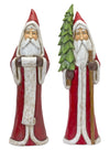 Melrose Rustic Hooded Santa with Tree and List (Set of 2)