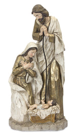 Melrose Holy Family Nativity Scene with Gold Finish 23.25"H