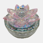 Sagebrook Home 80055-01 4" Lotus Box , Candle, Blush 4oz