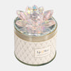 Sagebrook Home 80060-03 Crysta 5" Soy Candle Lotus Box, Blush 13Oz