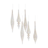 Melrose Champagne Jeweled Glass Drop Ornament (Set of 6)