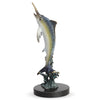 SPI Home Excited Blue Marlin Sculpture Perfect for Nautical Interiors