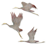 SPI Home Crane Wall Plaques – 17" Solid Brass Pair with Elegant Crane Motif for Nature-Inspired and Coastal Wall Decor