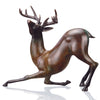 SPI Home Brass Deer Sculpture – Contemporary Wildlife Figurine for Rustic Spaces