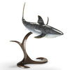 SPI Home Decorative Brass Polished Brass Shark Sculpture