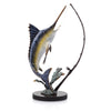 SPI Home Fighting Marlin with Tackle in Mouth Sculpture