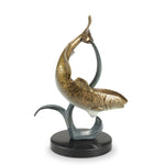 SPI Home Metal Shallow Water Fighter Redfish Figurine – 10" Coastal Marine Sculpture, Nautical Sport Fish Decor