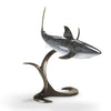 metal shark figurine,