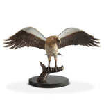 SPI Home Brass Majestic Eagle on Branch – 9" American Symbol Sculpture for Office or Patriotic Decor