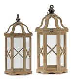 Decorative Hexagon Lantern Set for Modern Farmhouse Decor Set of 2 by Melrose