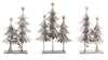 Hammered Silver Metal Deer and Tree Decor Set –