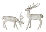 Melrose Gold Brushed Winter Deer Figurine (Set of 2)