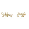 Melrose Merry and Jigle Cut Out Sentiment Sign (Set of 4)