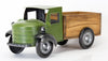 Melrose Vintage Style Metal Pick Up Truck with Wood Bed 18"L