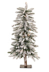 Tabletop LED Flocked Alpine Tree 3' Height for Holiday Décor