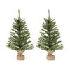 PVC Mini Pine Trees with Pinecone Accents and Burlap Base