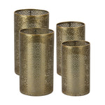 Melrose Ornamental Punched Metal Candle Holder (Set of 4)