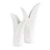 Uttermost 18222 Leafscape White Ceramic Vases Set of 2 Elegant Leaf Inspired Design